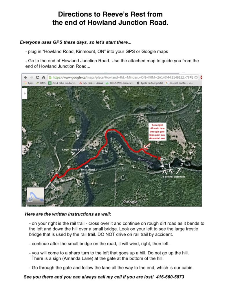 Booking and contact Reeve’s Rest at 3 Brother Falls