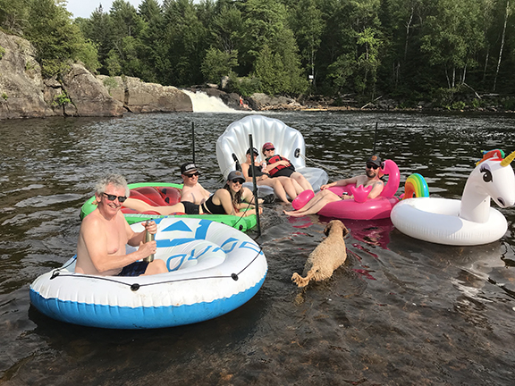 Floaty parties at the Falls